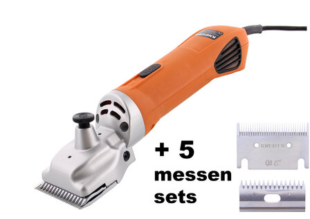 Set tondeuse KNEIZER K-PRO 400 pour chevaux avec 5 lames