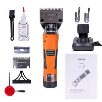 Kneizer CordlessPro Horse &ndash; Tondeuse sans fil pour chevaux &ndash; 2 batteries et 2 jeux de lames