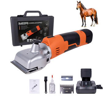 Kneizer CordlessPro Horse &ndash; Tondeuse sans fil pour chevaux &ndash; 2 batteries et 2 jeux de lames