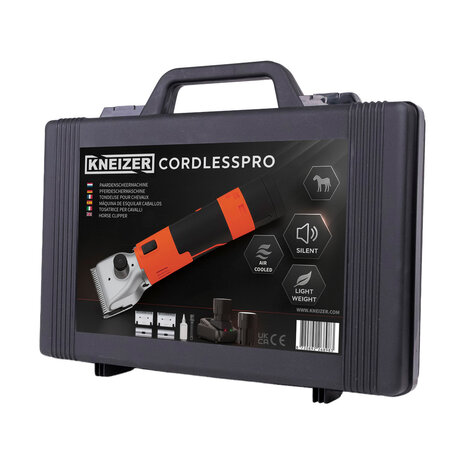 Kneizer CordlessPro Horse &ndash; Tondeuse sans fil pour chevaux &ndash; 2 batteries et 2 jeux de lames